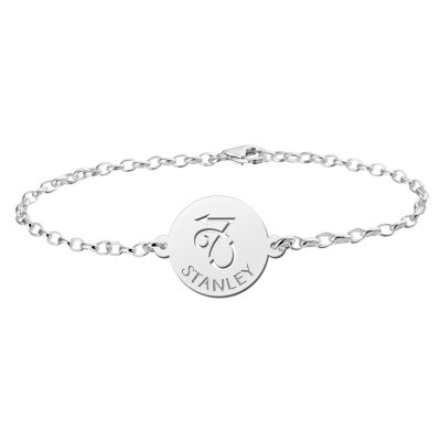 Zilveren armband sterrenbeeld rond Steenbok 