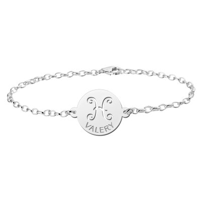 Zilveren armband sterrenbeeld rond Vissen 