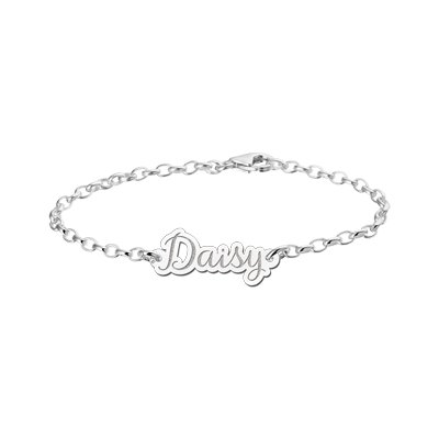 Zilveren armbandje met naam 