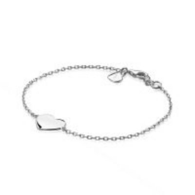 ZINZI zlv. armband met dicht hart